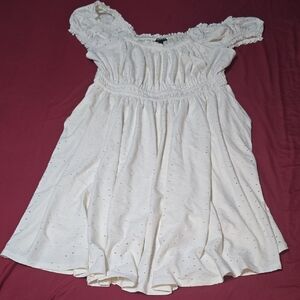 Torrid Cream Ruffled Dress